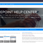 The bread and butter to all our user training and employee enablement efforts on SharePoint Online.  I built this site from scratch ON SharePoint to showcase what we can do with this platform.